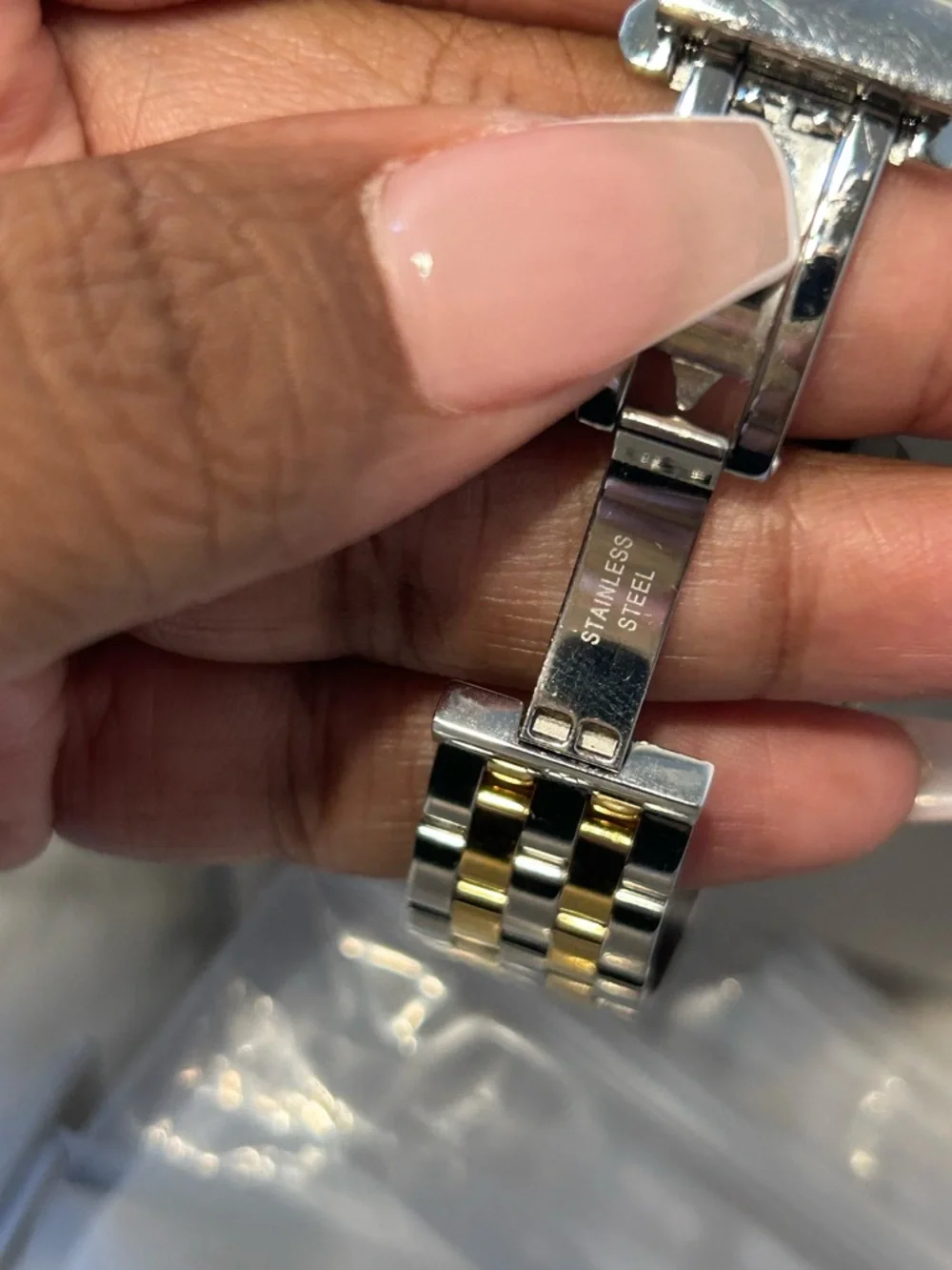 Michele Two-Tone Silver & Gold‎ Urban Mini Watch